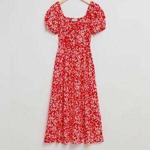 & other stories red floral dress size 2 NWO excellent condition
